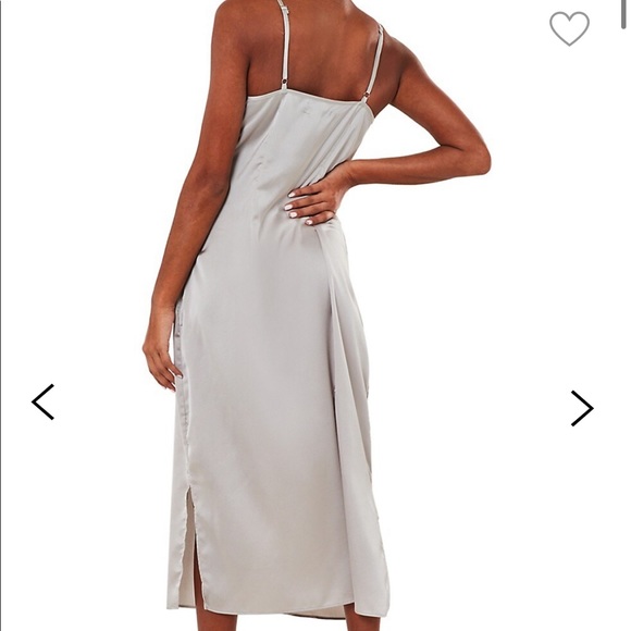 Cowl Neck Satin Dress - Picture 2 of 3